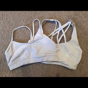 Lululemon set of 2 white sports bras